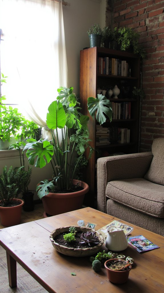 fresh plants enhance atmosphere