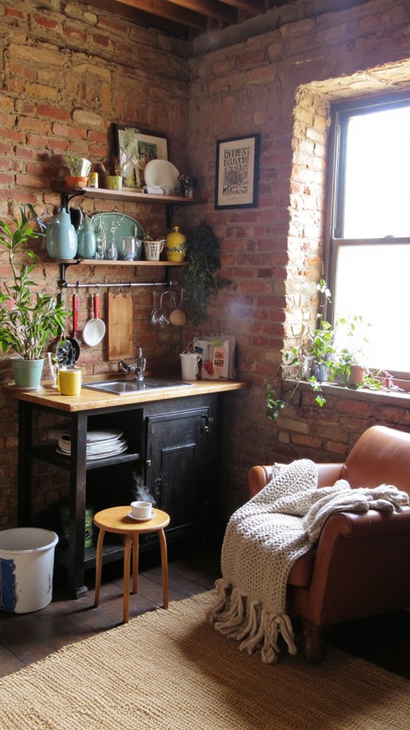 functional mini kitchenette setup