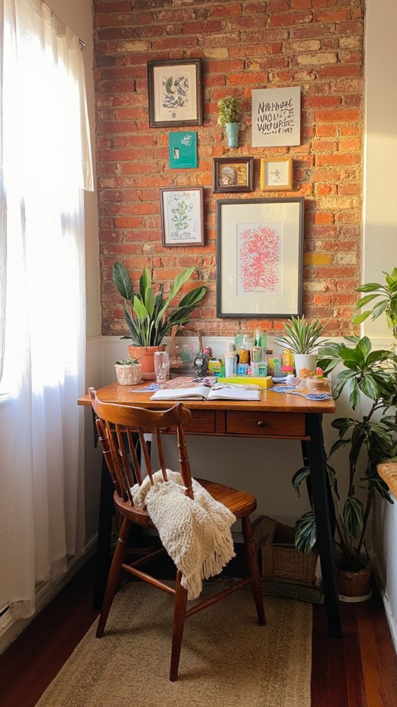 functional workspace in corner