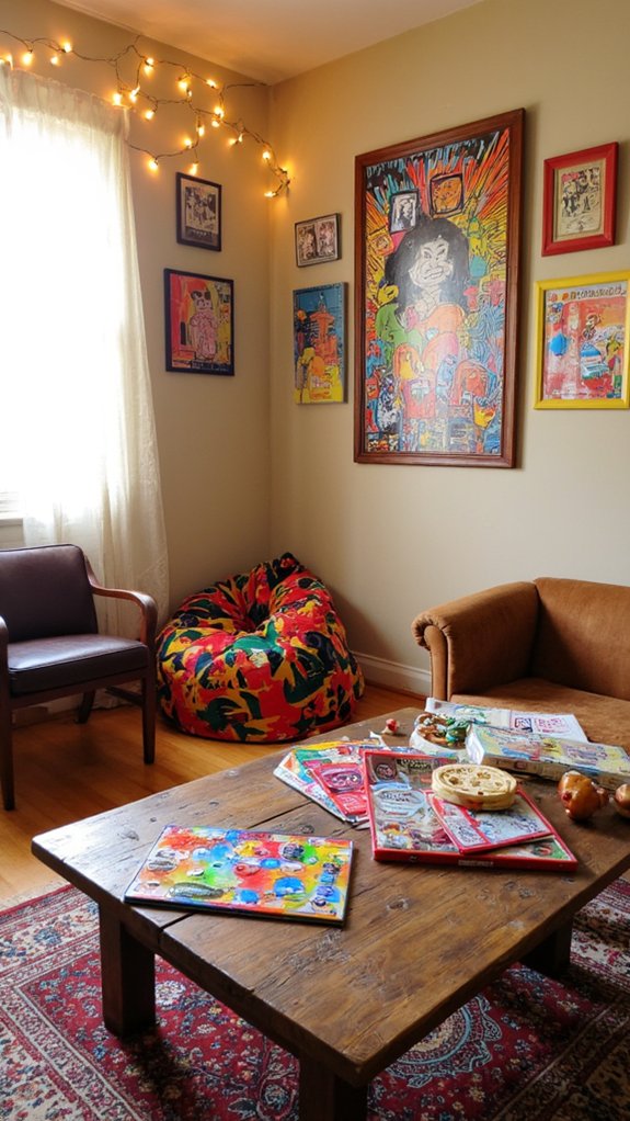 game inspired art gallery wall