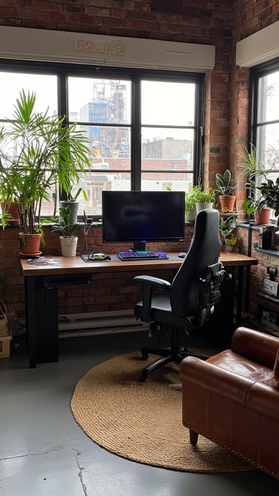 industrial chic gaming room