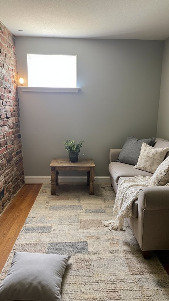 inviting contemporary gray backdrop