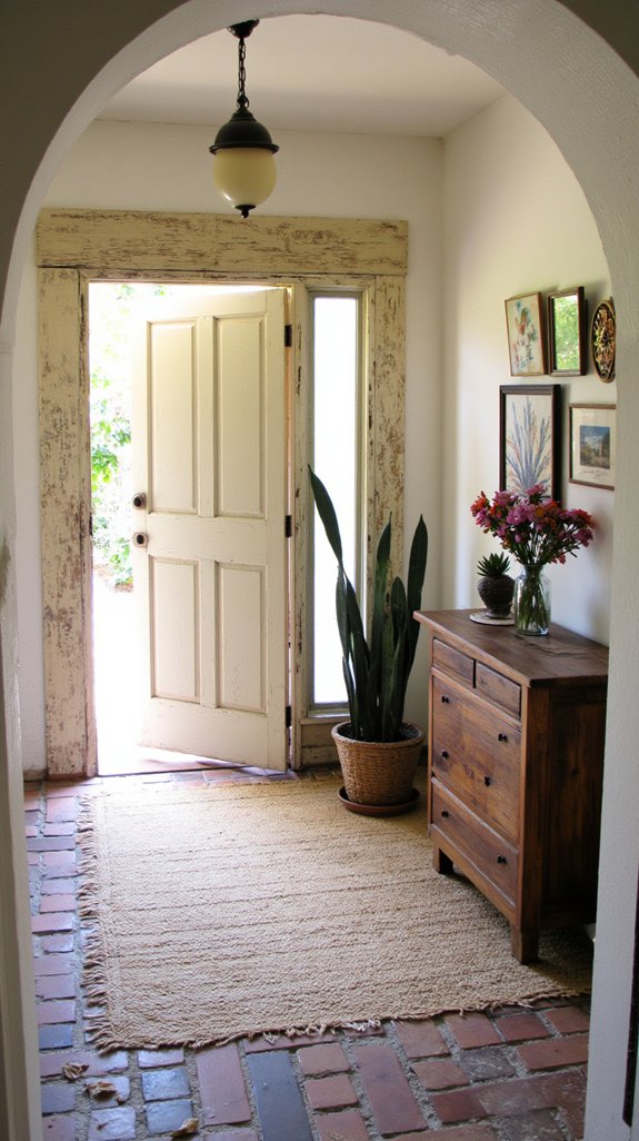 inviting entryway with decor