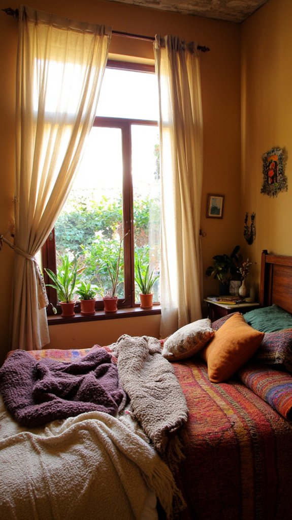 layered curtains for ambiance