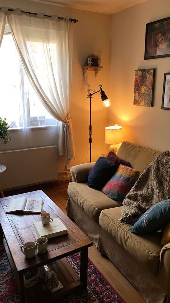 layered lighting for coziness