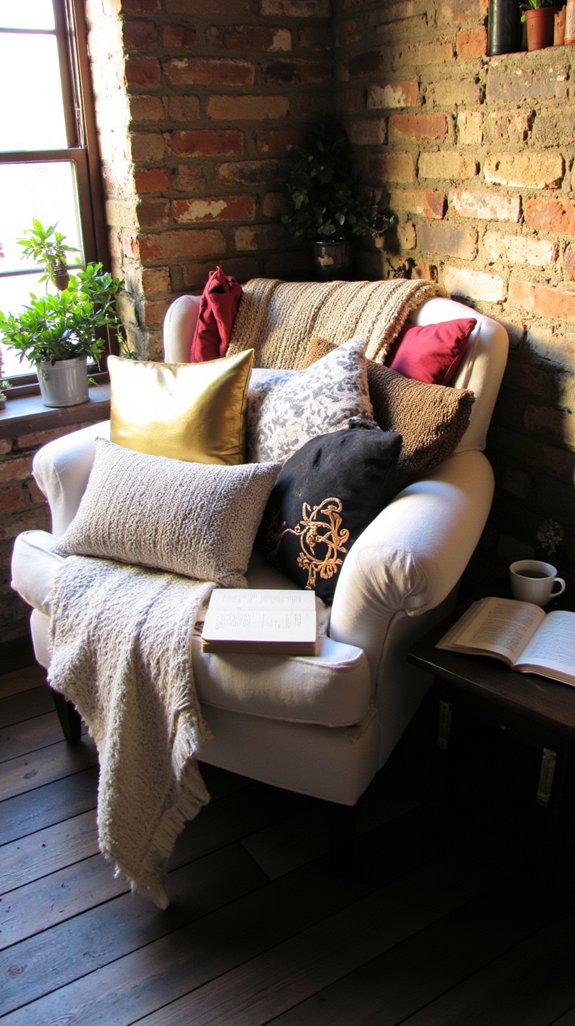 metallic glam for pillows