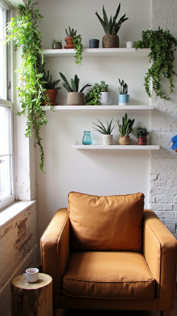 minimalist air plants decor