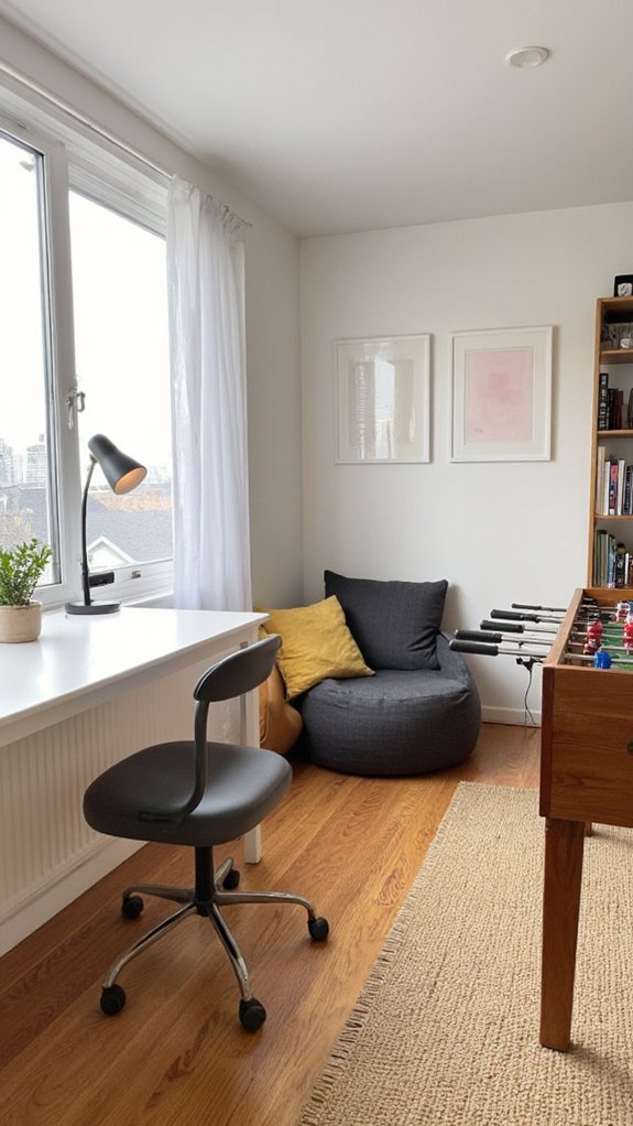 minimalist game corner setup