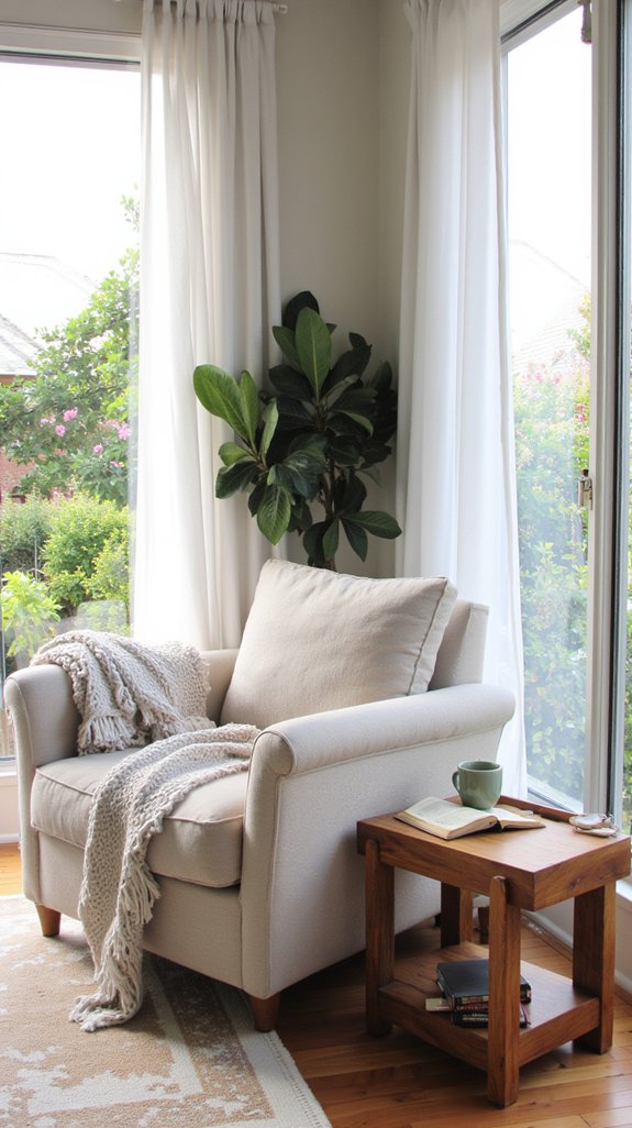 modern minimalist reading nook