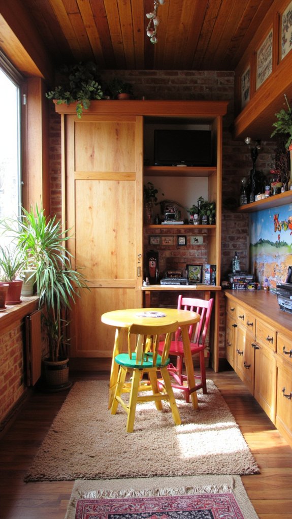 murphy bed maximizes gaming space