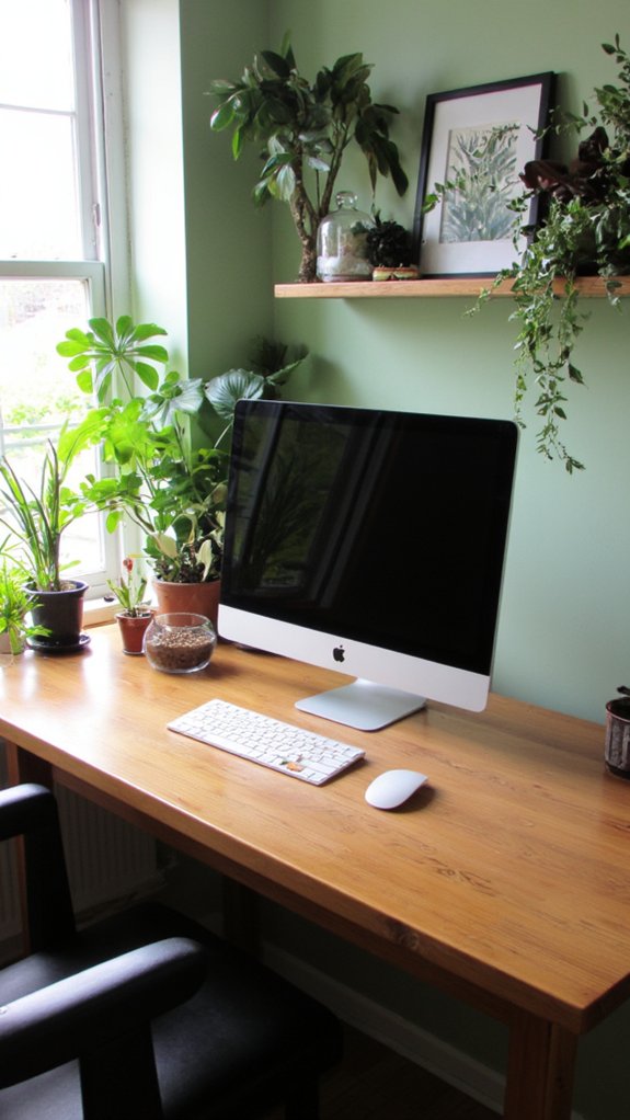 nature inspired desk decor ideas