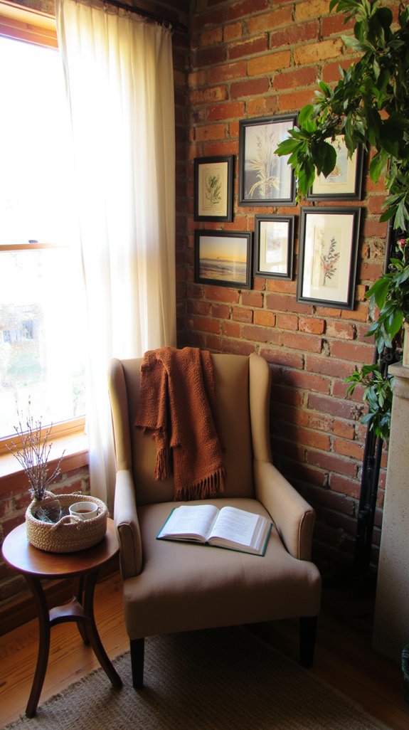 nature inspired reading nook decor