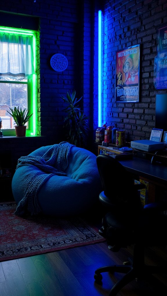 neon lights create immersion