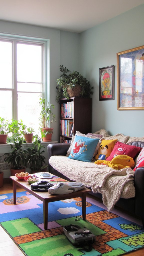 nostalgic vibrant gaming sanctuary