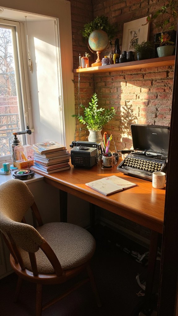 nostalgic vibrant workspace charm