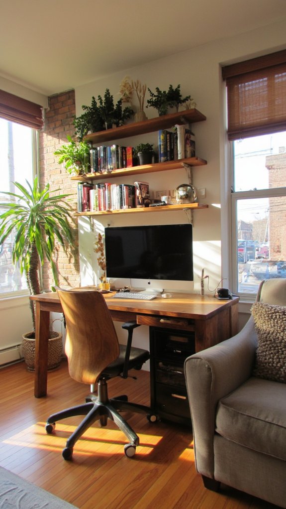 open office with storage