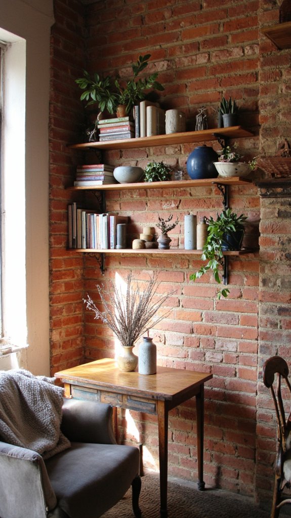 open shelving for display