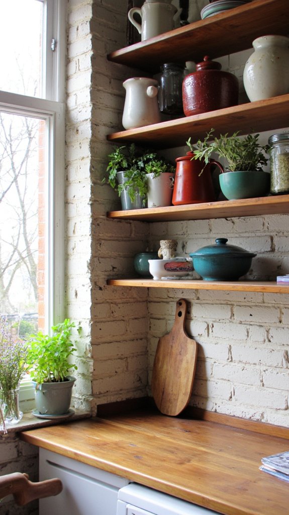 open shelving for personalization