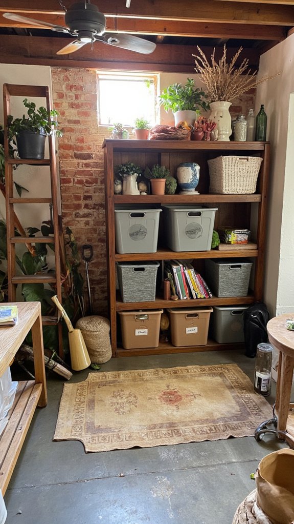 organize declutter label reassess