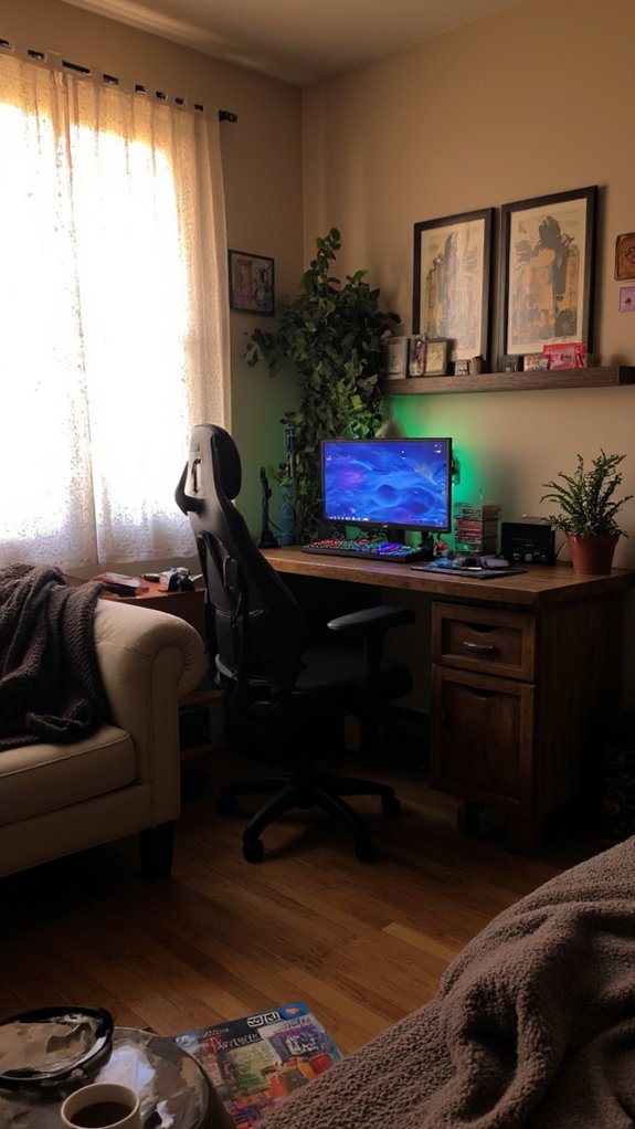 organized gaming station setup