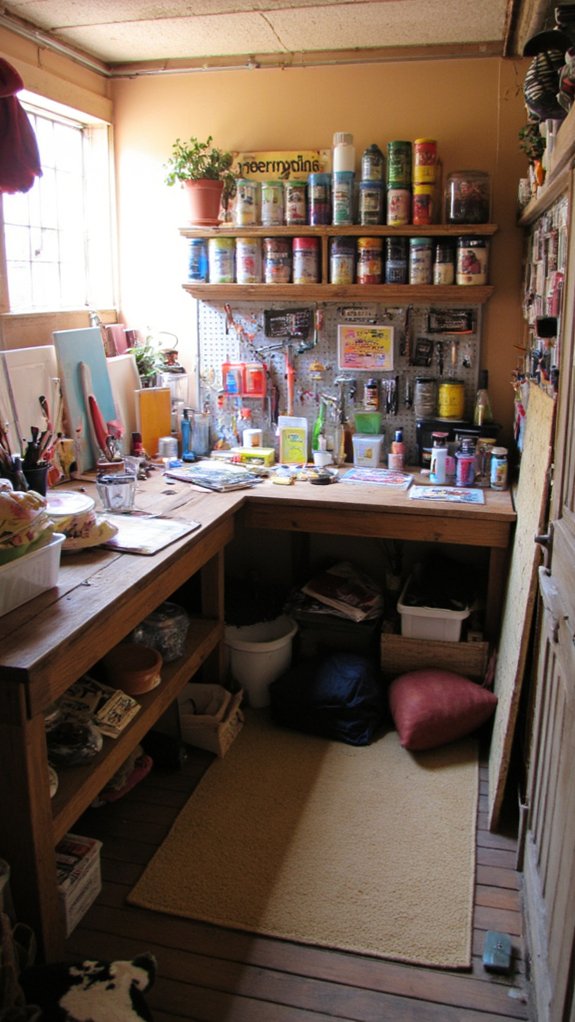 organized hobby supply storage