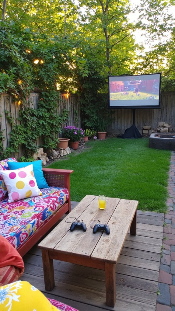 outdoor gaming paradise created