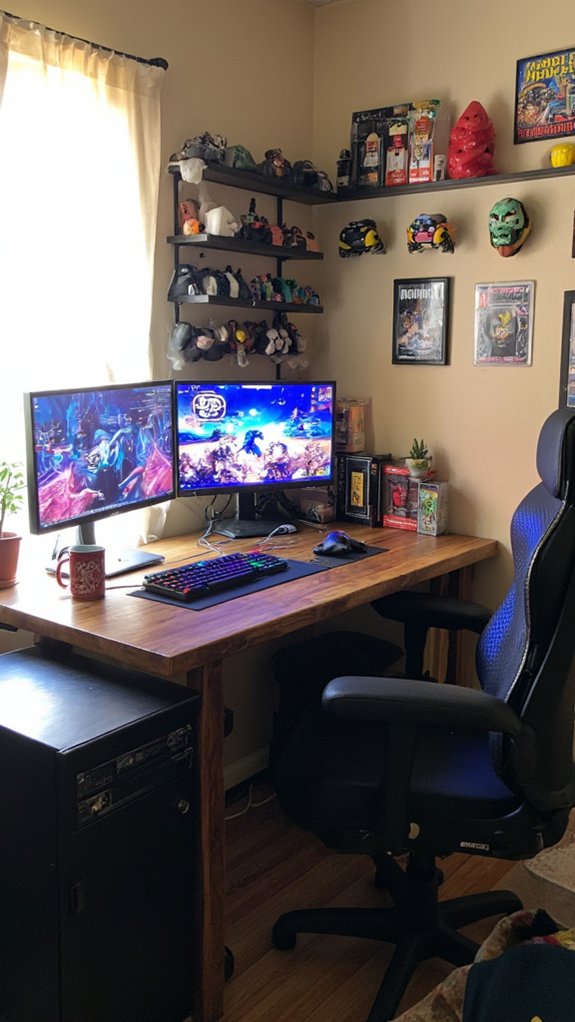 personalized gaming desk setup