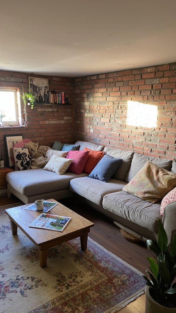 pillows enhance sectional comfort