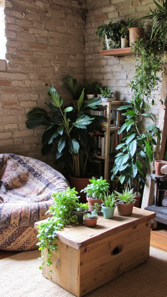 plants enhance cozy atmosphere
