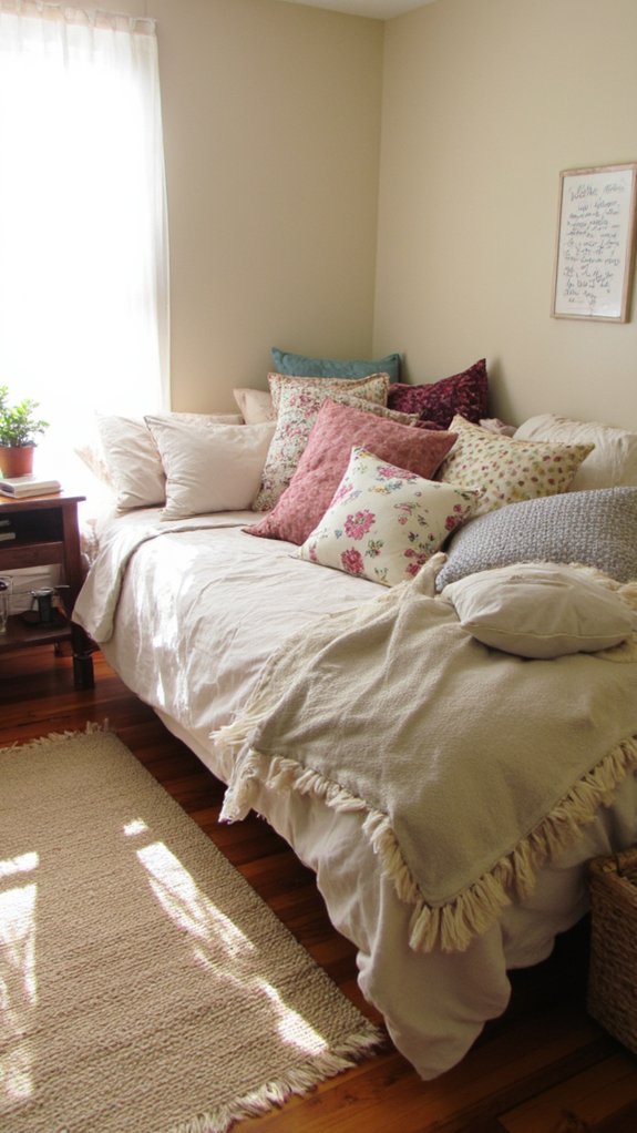 playful accent pillows cozy