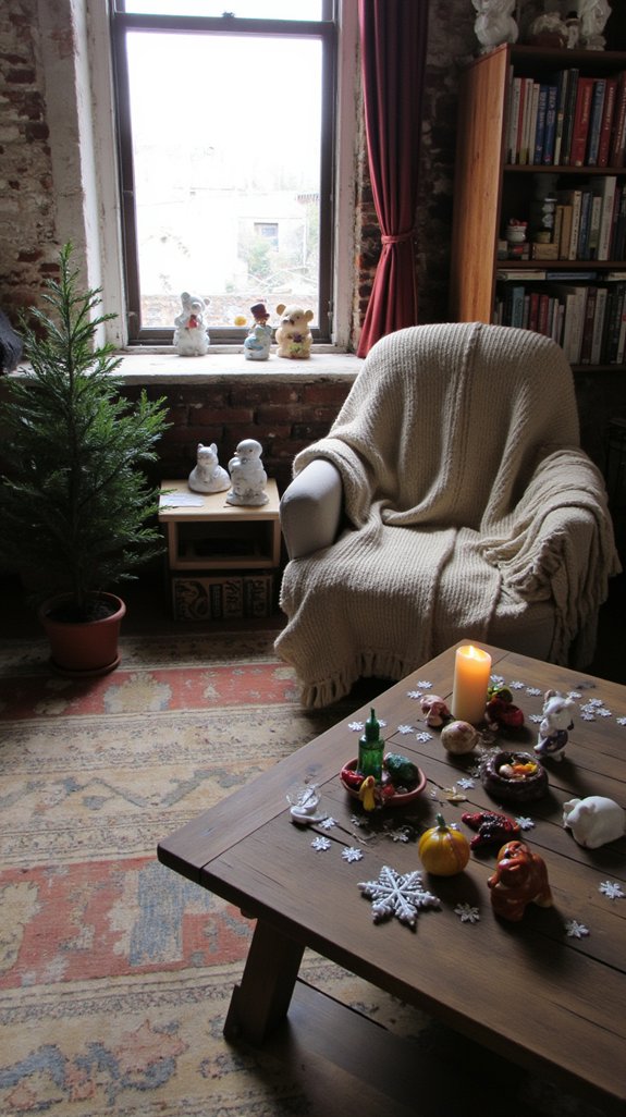 playful festive character accents