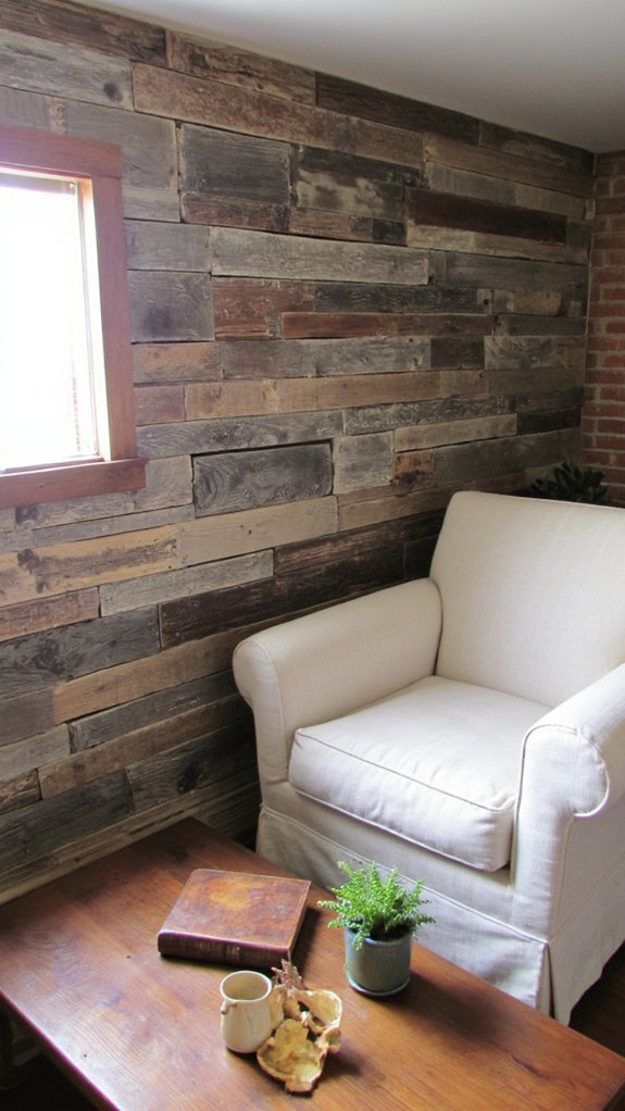 reclaimed wood creates warmth
