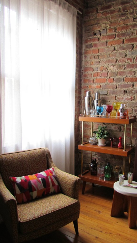 retro inspired bar cart elegance