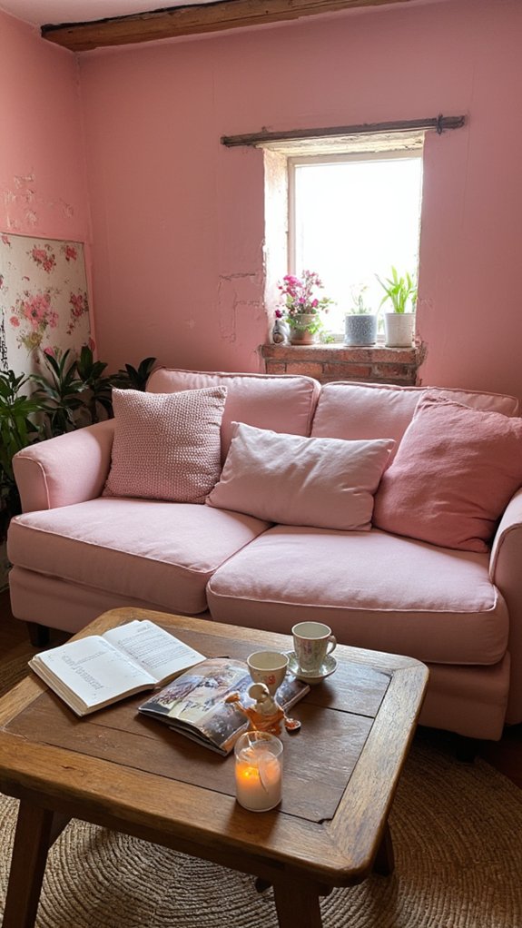 romantic soft pink ambiance