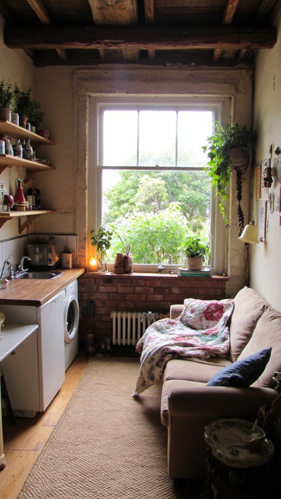 rustic charm in small space