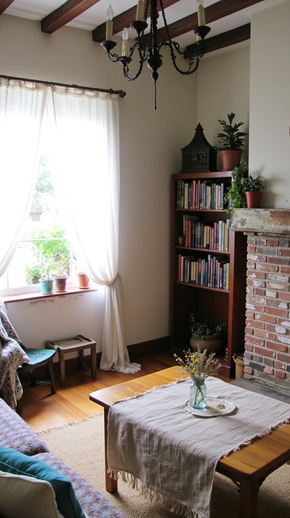 rustic lighting adds warmth