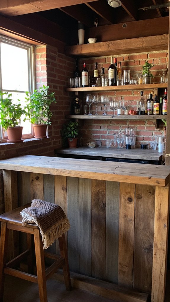 rustic reclaimed wood accents