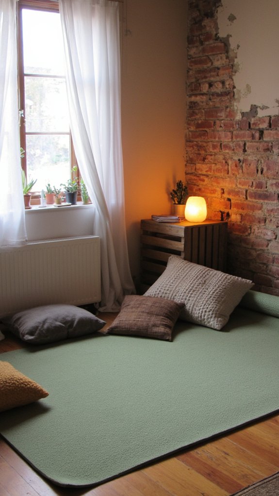 serene meditation area creation