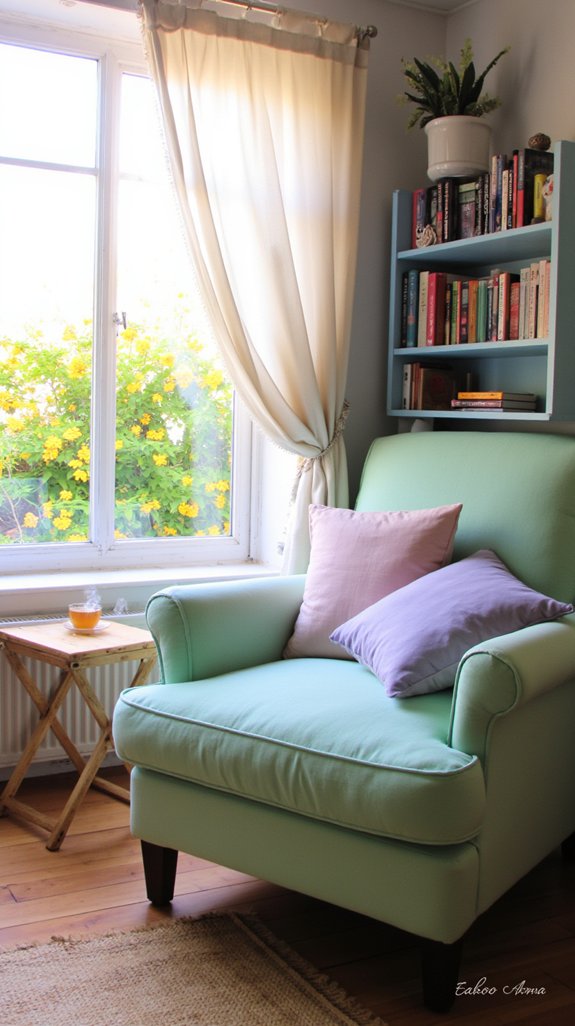 serene pastel relaxation space