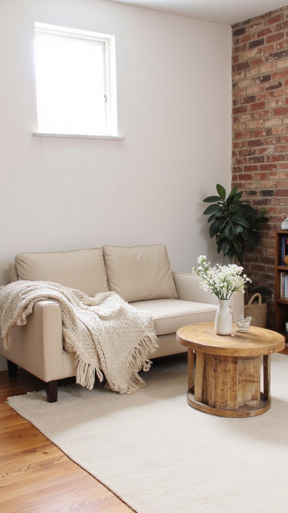 serene soft neutral basement