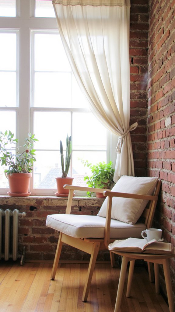 simple chair serene atmosphere