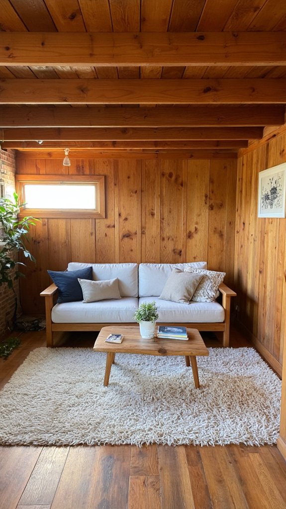 sleek minimalist wood decor