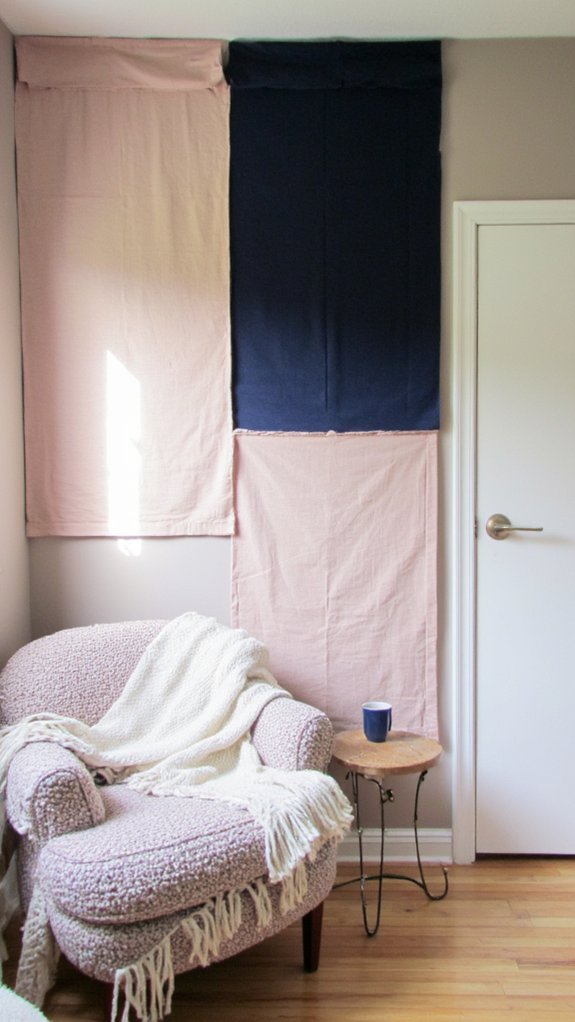 soft colorful fabric panels