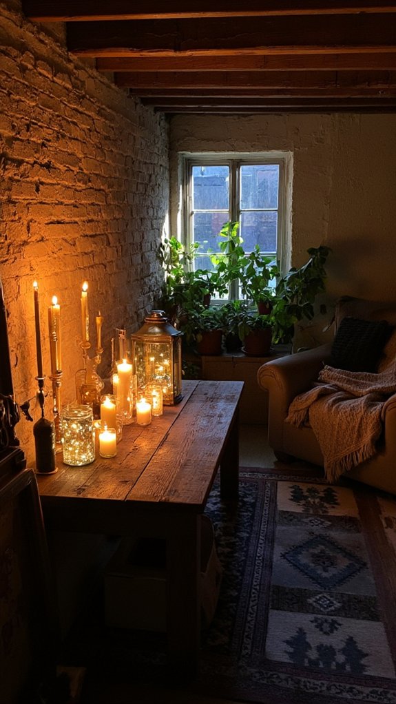 soft lighting with candles