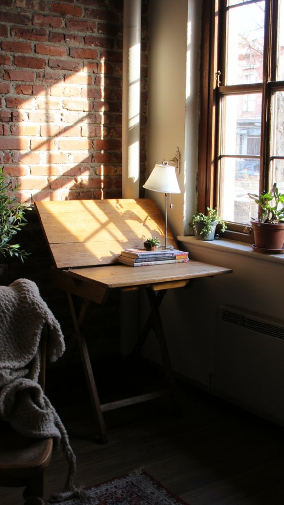 space saving foldable desk