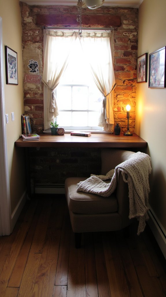 space saving wall mounted desk