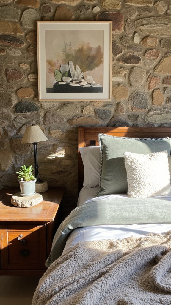 stone accents enhance tranquility