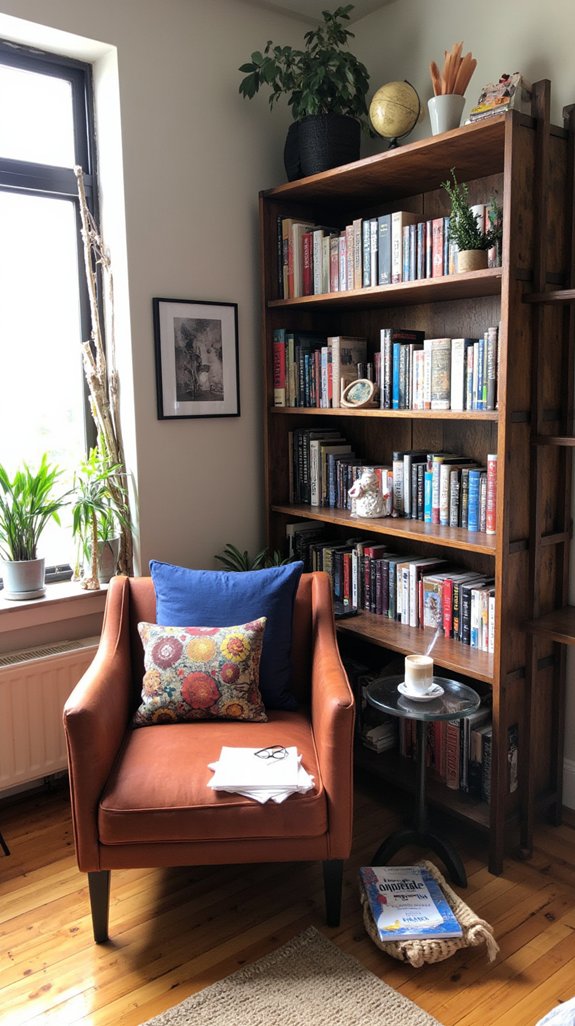 stunning floor to ceiling bookshelf