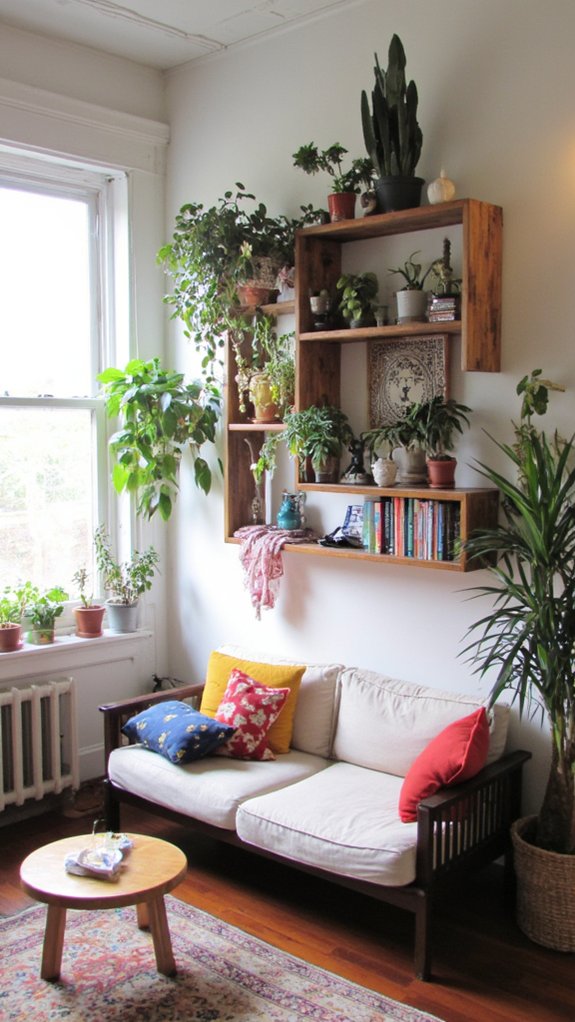 stylish and organized shelving