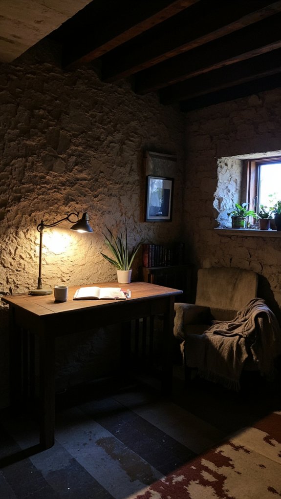 stylish basement home office